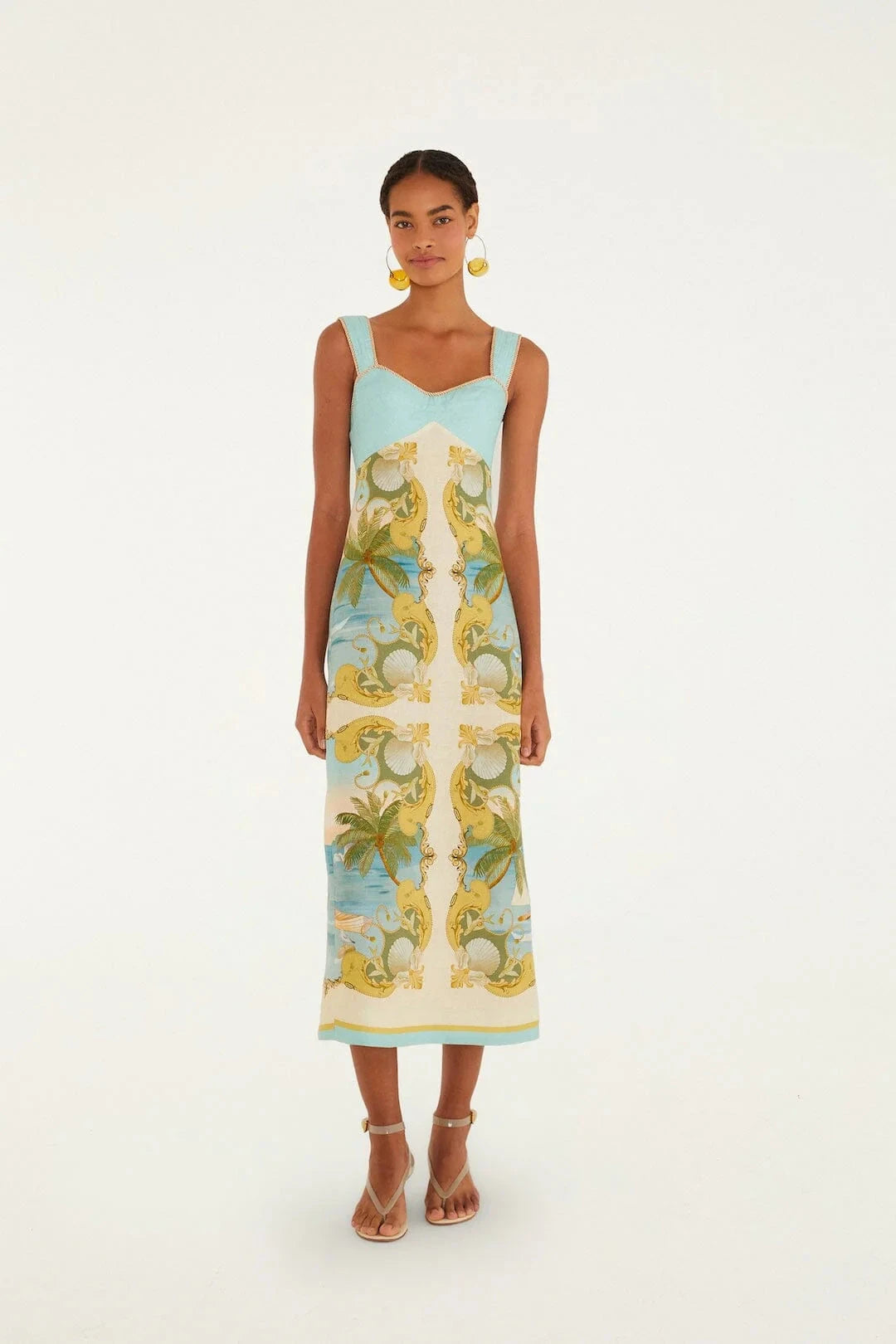 Royal Sea Maxi Dress-Dresses-Uniquities