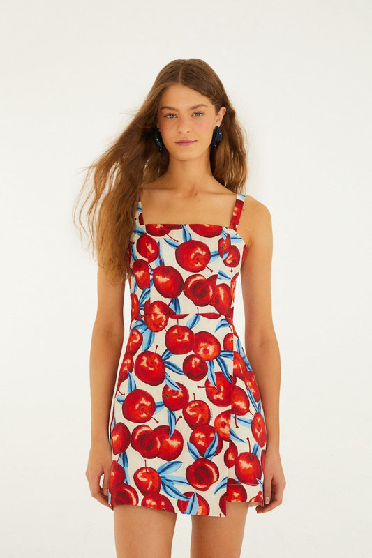 Cherry Blossom Mini Dress-Dresses-Uniquities