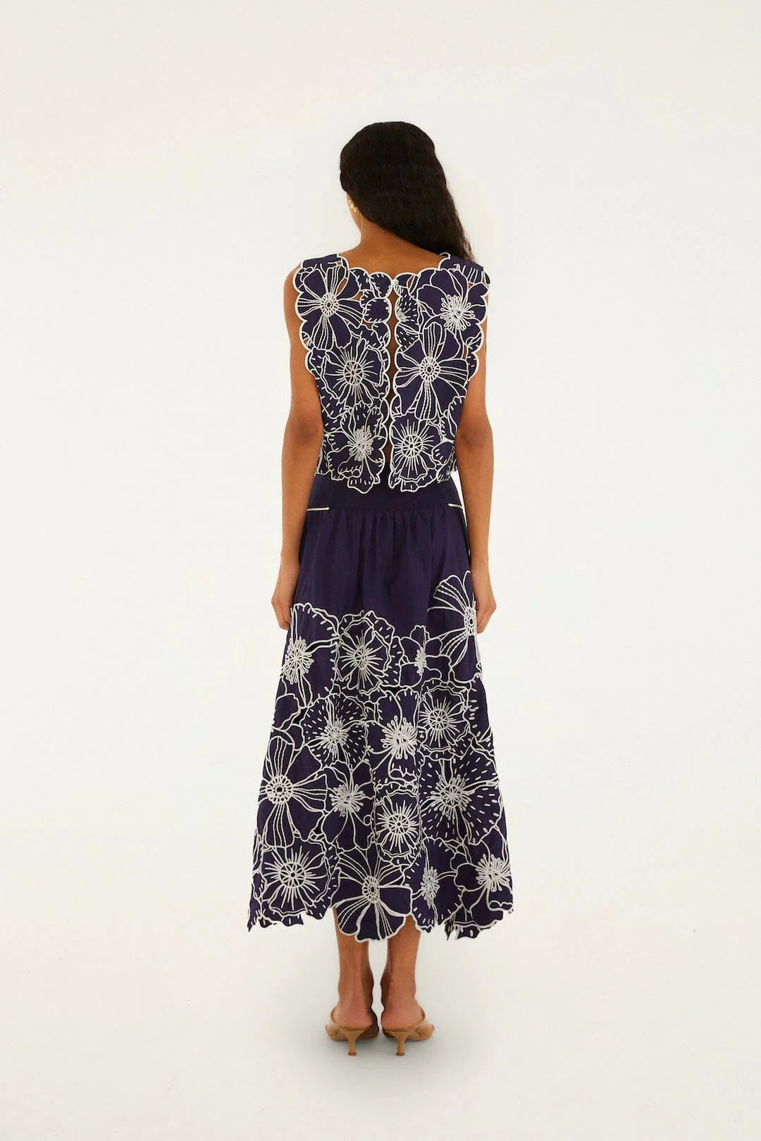 Flowers Richelieu Skirt-Bottoms-Uniquities