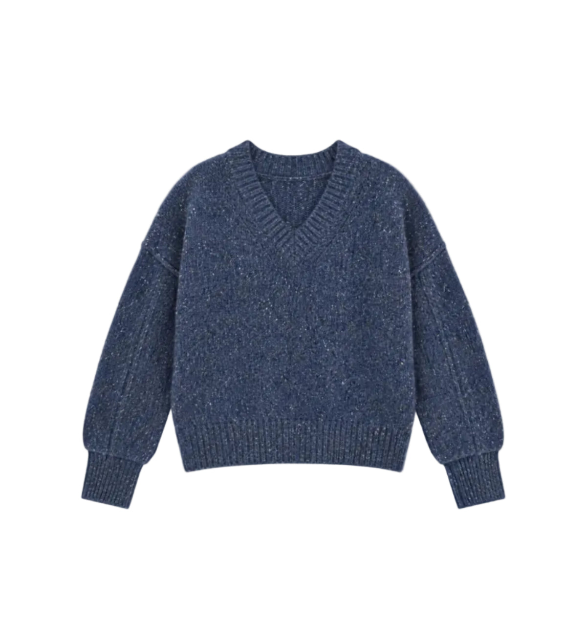 Boxy V-Neck Sweater-Sweaters-Uniquities