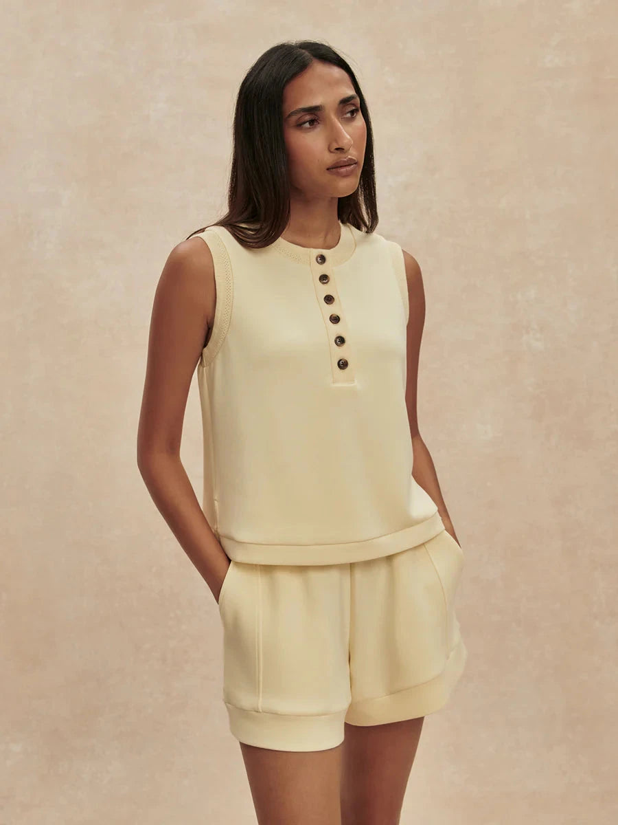 Marla Button Placket Tank-Lounge-Uniquities