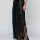 Karoline Maxi Fringe Skirt Bottoms L'AGENCE 