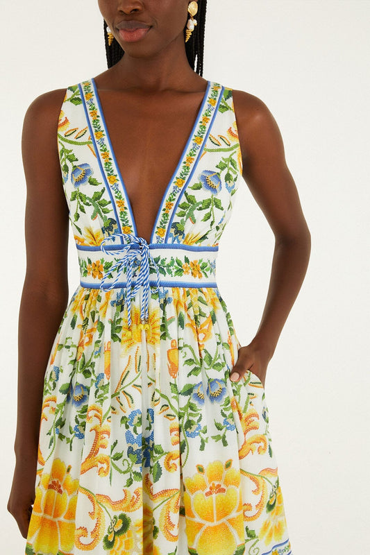 Emily Tapestry Midi Dress-Dresses-Uniquities