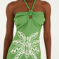 Palm Embroidery Midi Dress-Dresses-Uniquities