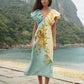 Marine Garden Midi Dress-Dresses-Uniquities