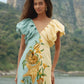 Marine Garden Midi Dress-Dresses-Uniquities