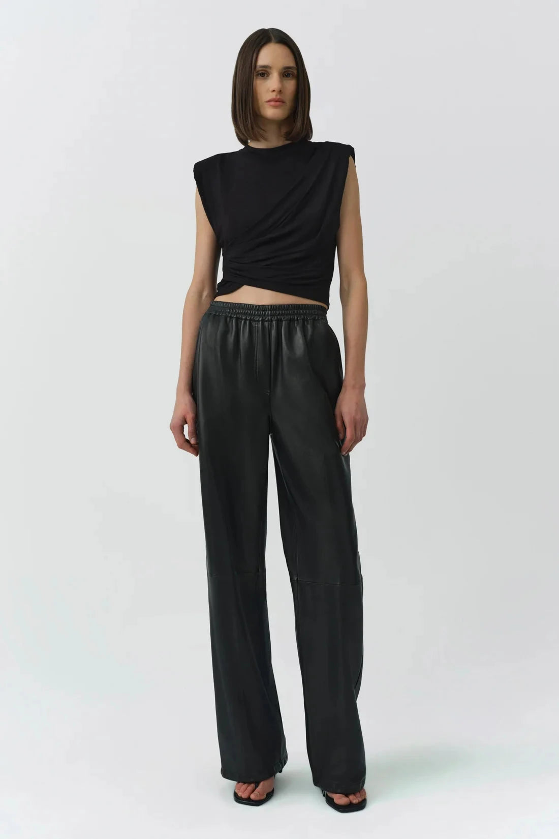 Estelle Wrap Crop Tee Tops/Blouses Simkhai 