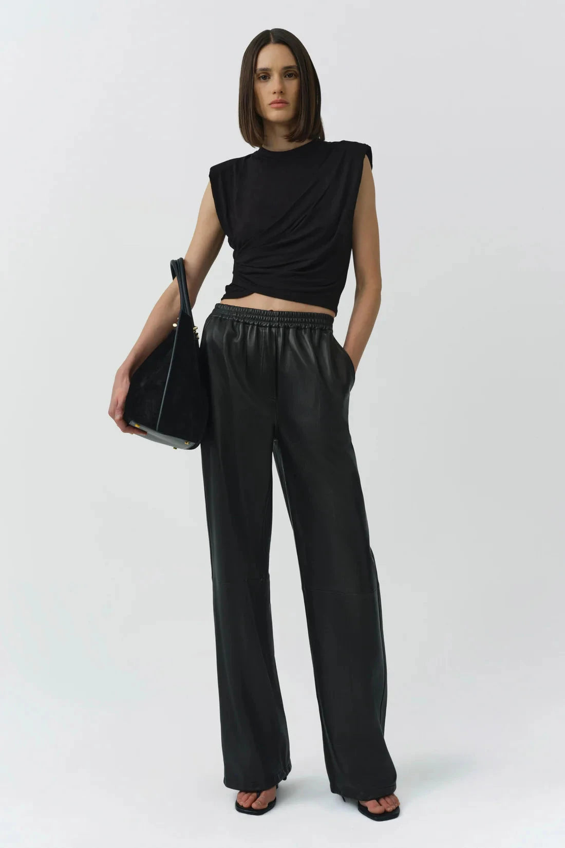 Estelle Wrap Crop Tee Tops/Blouses Simkhai 