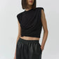 Estelle Wrap Crop Tee Tops/Blouses Simkhai 