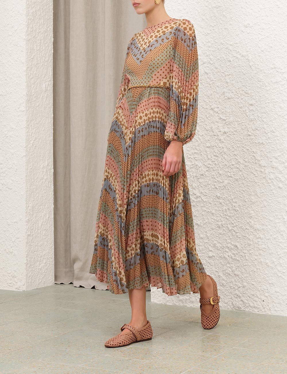 Sunray Long Sleeve Dress