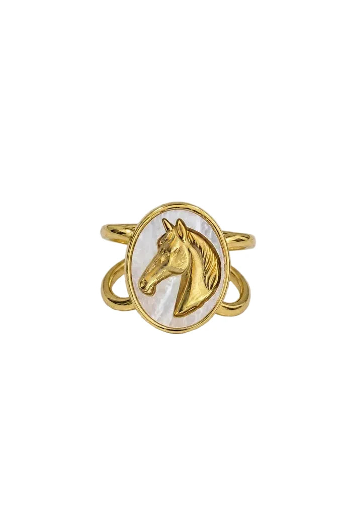 Horse Head Scarf Ring by Maison Lecomte - Image 1