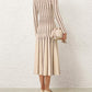 Valiant Striped Midi Skirt