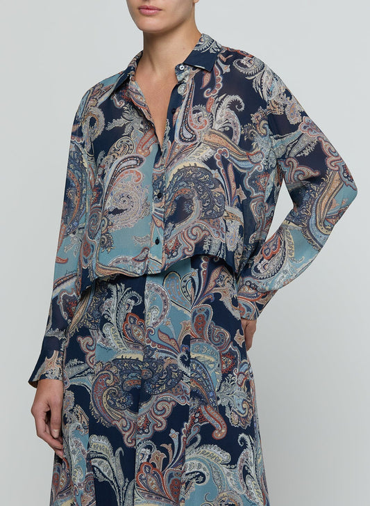 Cosette Crop Hi Low Shirt-Tops/Blouses-Uniquities