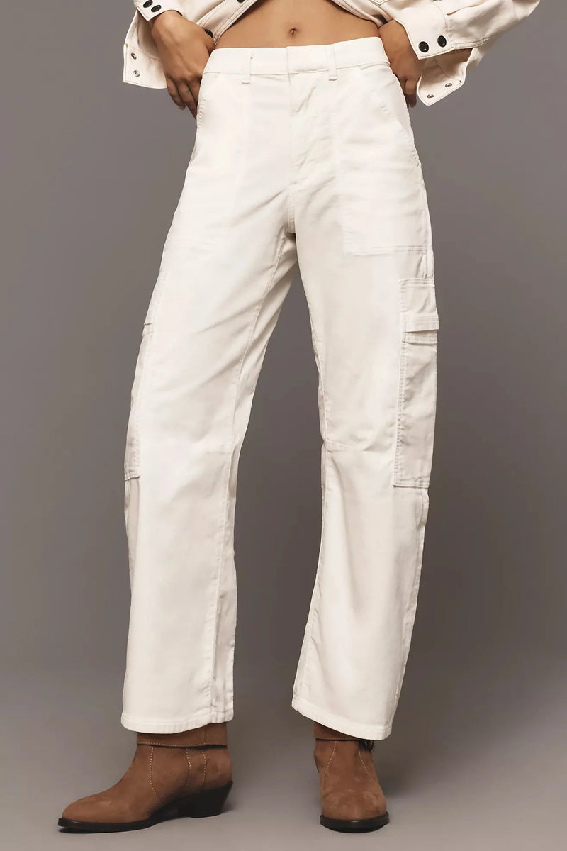 Marcelle Low Slung Cargo Jeans in Pashmina-Denim-Uniquities