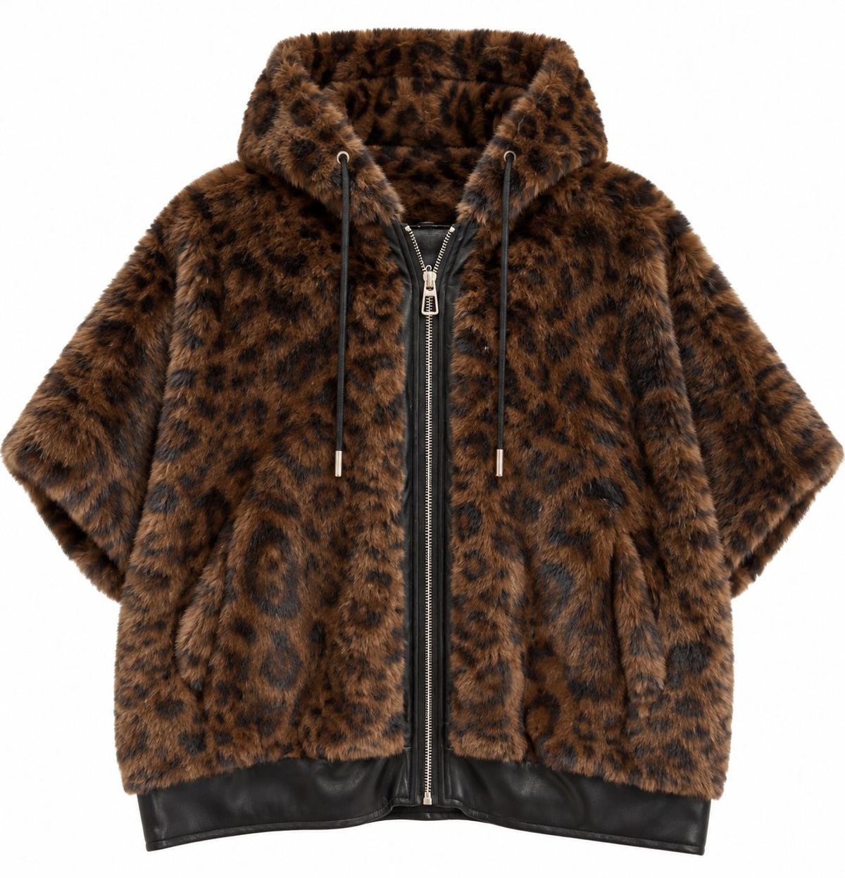 Faux Fur Vegan Leather Vest by Dolce Cabo - Image 1