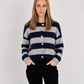 Nina Cashmere Striped Cardigan