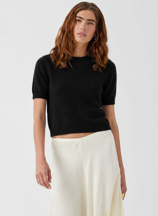 Short Sleeve Cropped Crew-Sweaters-Uniquities