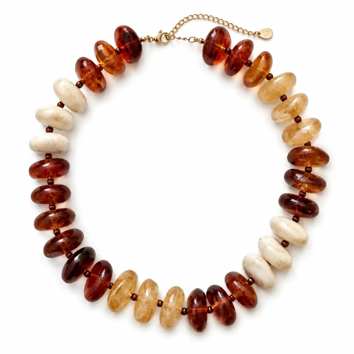 Chunky Beaded Mocha Necklace by Uniquities - Image 1