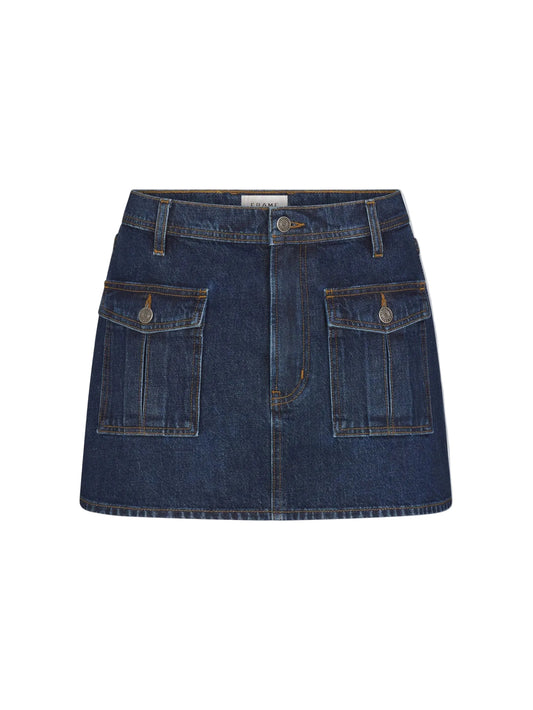 Mini Denim Utility Skirt