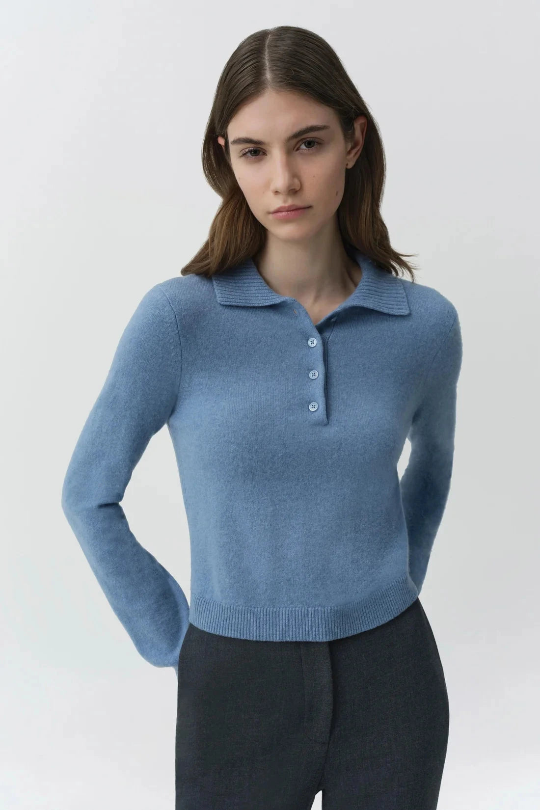 Constance Long Sleeve Polo Tops/Blouses Simkhai 