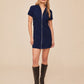 Short Sleeve Zip Front Dress-Dresses-Uniquities