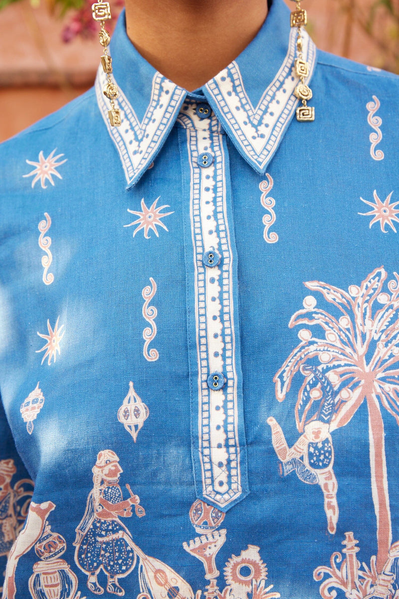 Acacia Cropped Shirt-Tops/Blouses-Uniquities