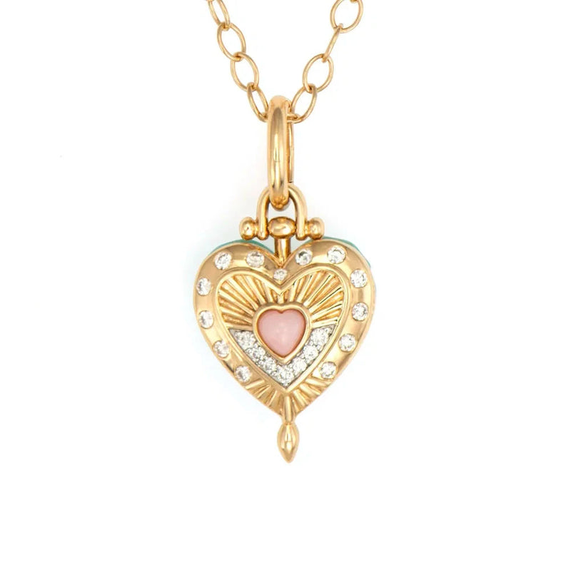 Turquoise You Are Loved Locket-Jewelry-Uniquities