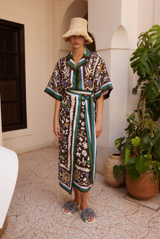 Maroc Wrap Skirt-Bottoms-Uniquities