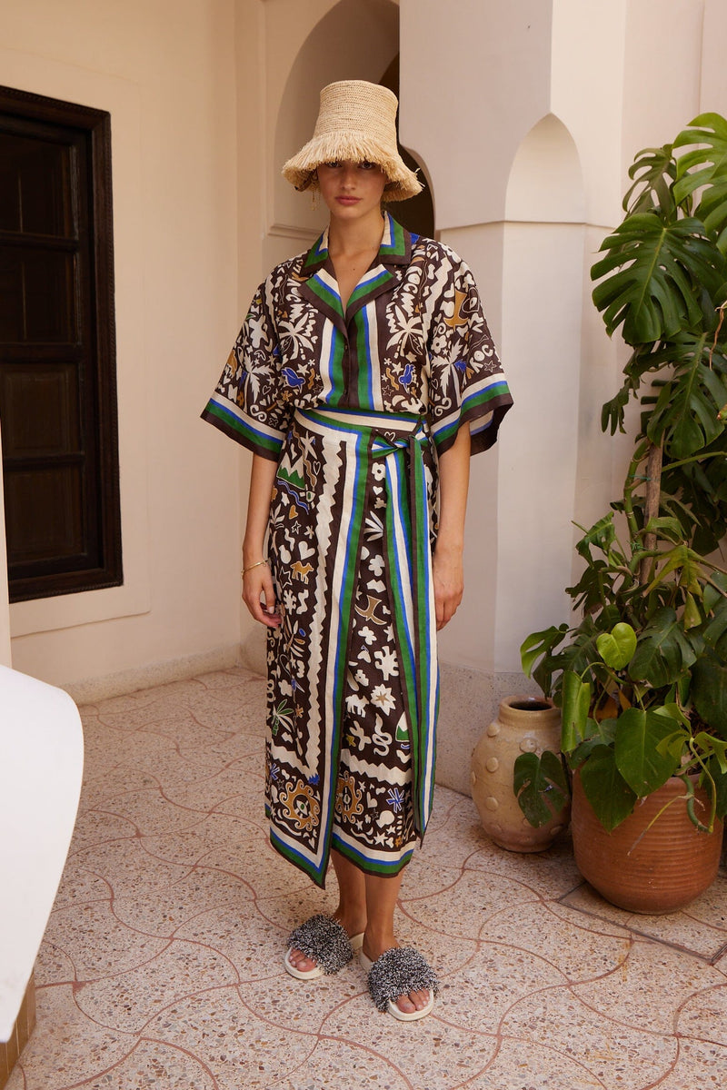 Maroc Wrap Skirt-Bottoms-Uniquities
