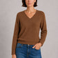 Cashmere Long Sleeve Shrunken V-Neck Sweaters Minnie Rose 