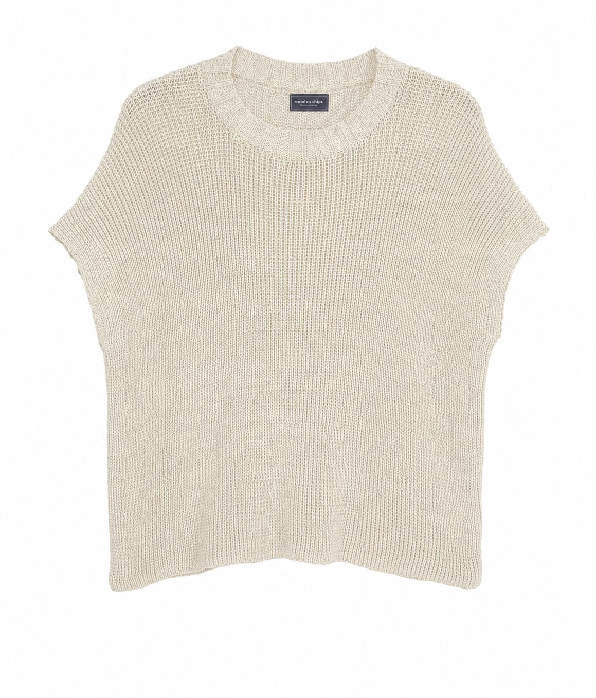 Shaker Sleeveless Mercer Crew Sweaters Wooden Ships 