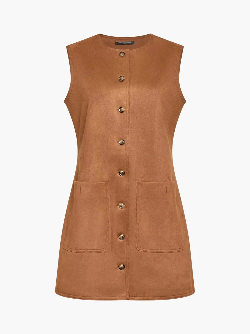 Laney Suede Mini Dress-Dresses-Uniquities
