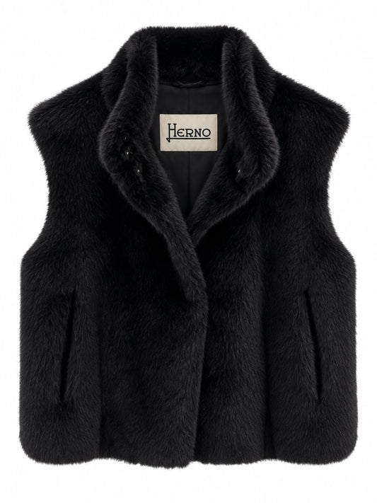 Beaver Faux Fur Vest-Jackets-Uniquities