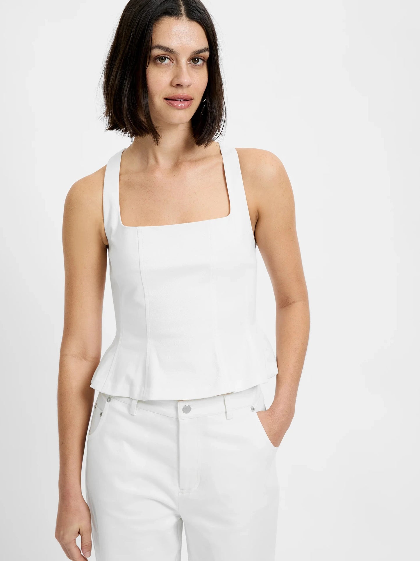 Inez Cotton Peplum Top