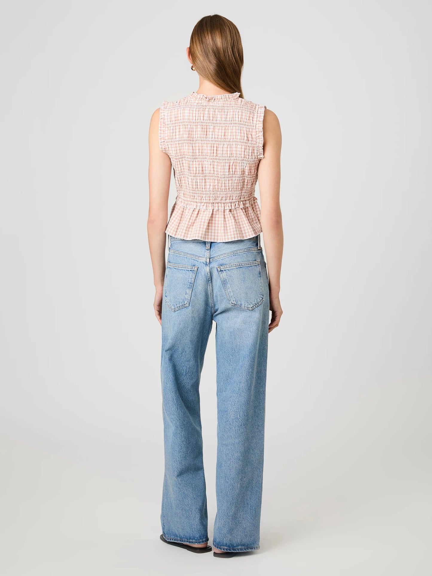 Rhodes Gingham Top-Tops/Blouses-Uniquities
