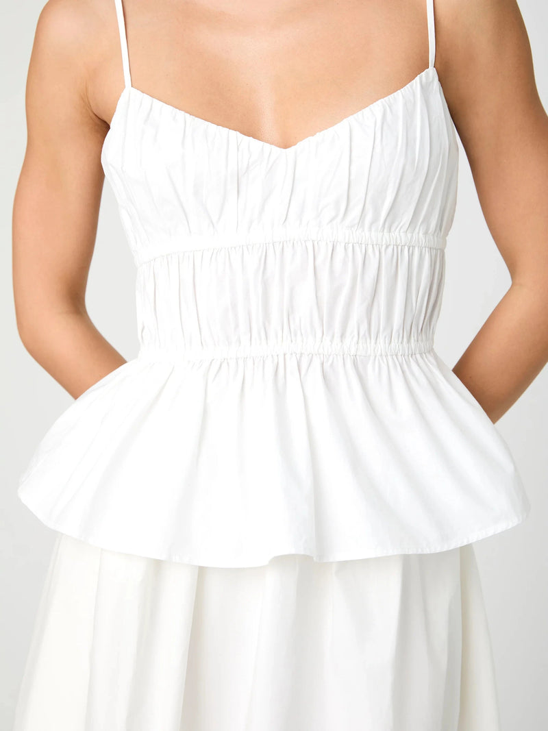 Poplin Strappy Peplum Top-Tops/Blouses-Uniquities