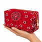 Bandana Cosmetic Pouch in Classic Red-Accessories-Uniquities