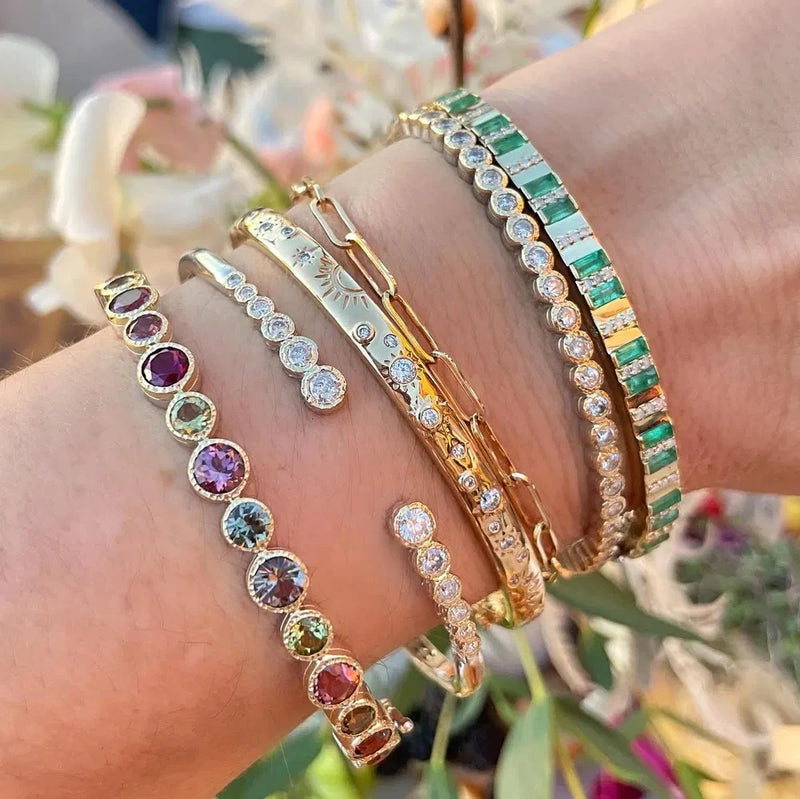 Timeless Bezel Set Bangle-Jewelry-Uniquities