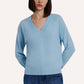 Cashmere Long Sleeve Shrunken V Neck