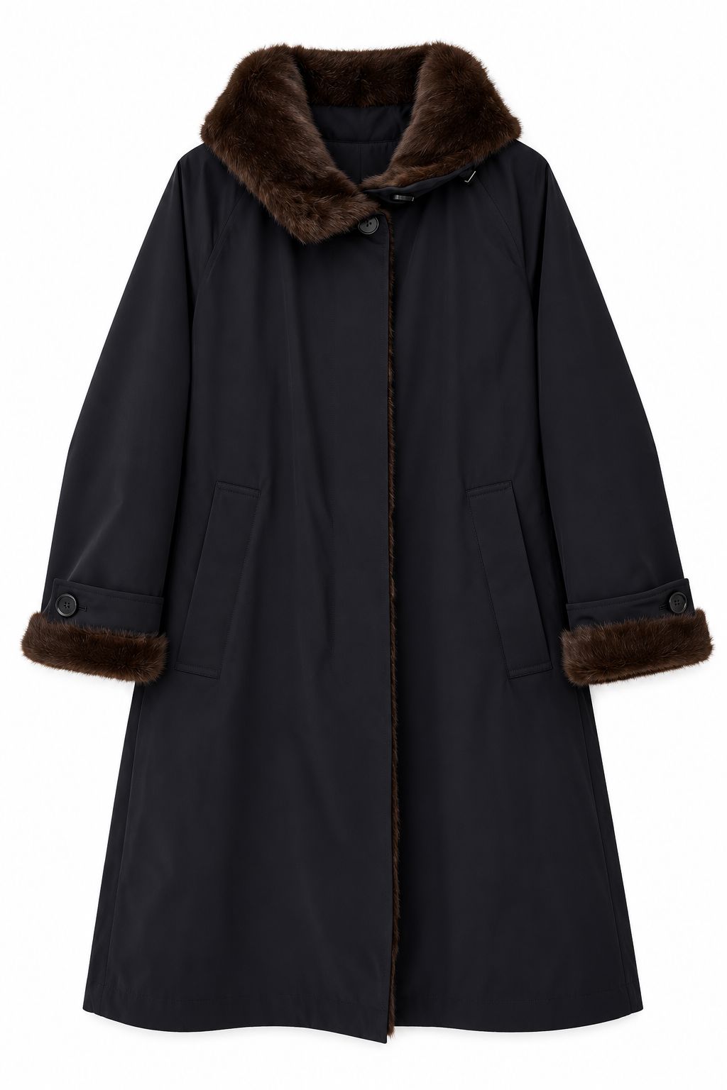 Hooded Nylon Coat with Fur by Lou Andrea - Image 2