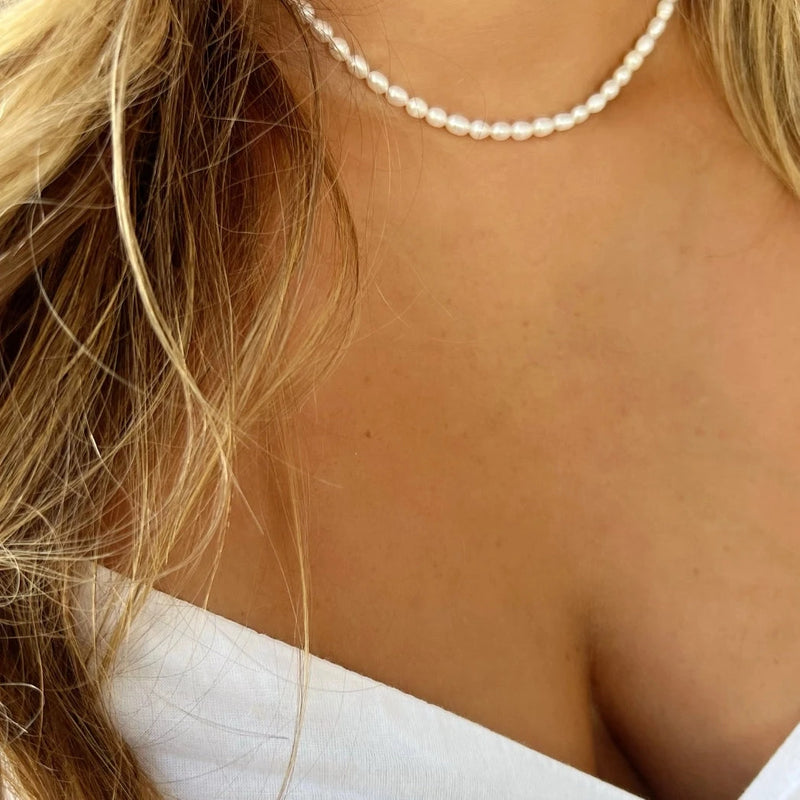 Sea Isle Pearl Beaded Necklace-Jewelry-Uniquities