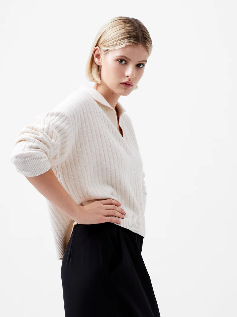 Vhari Collar Long Sleeve Jumper-Sweaters-Uniquities