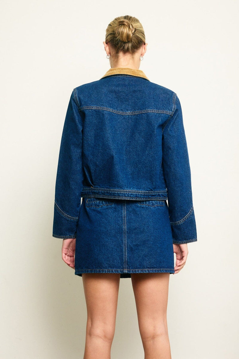 Dixie Western Denim Jacket-Jackets-Uniquities