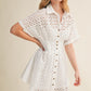 Leighton Eyelet Shirt Dress-Dresses-Uniquities