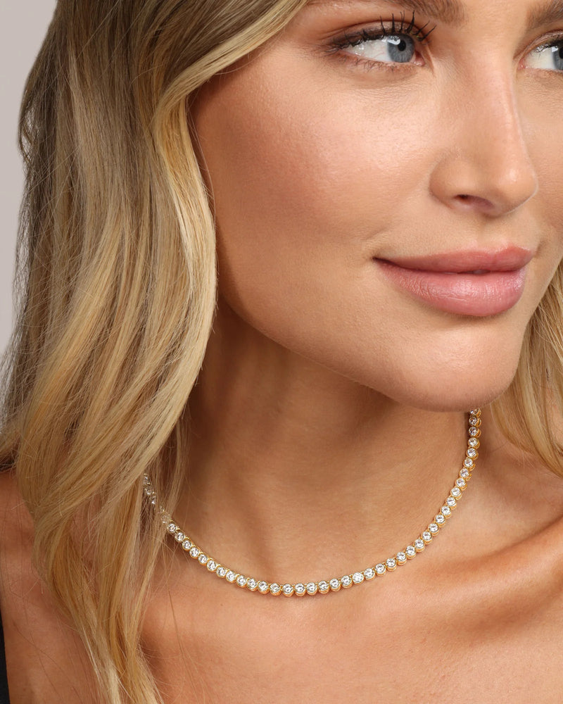 Baroness Tennis Necklace 15"-Jewelry-Uniquities