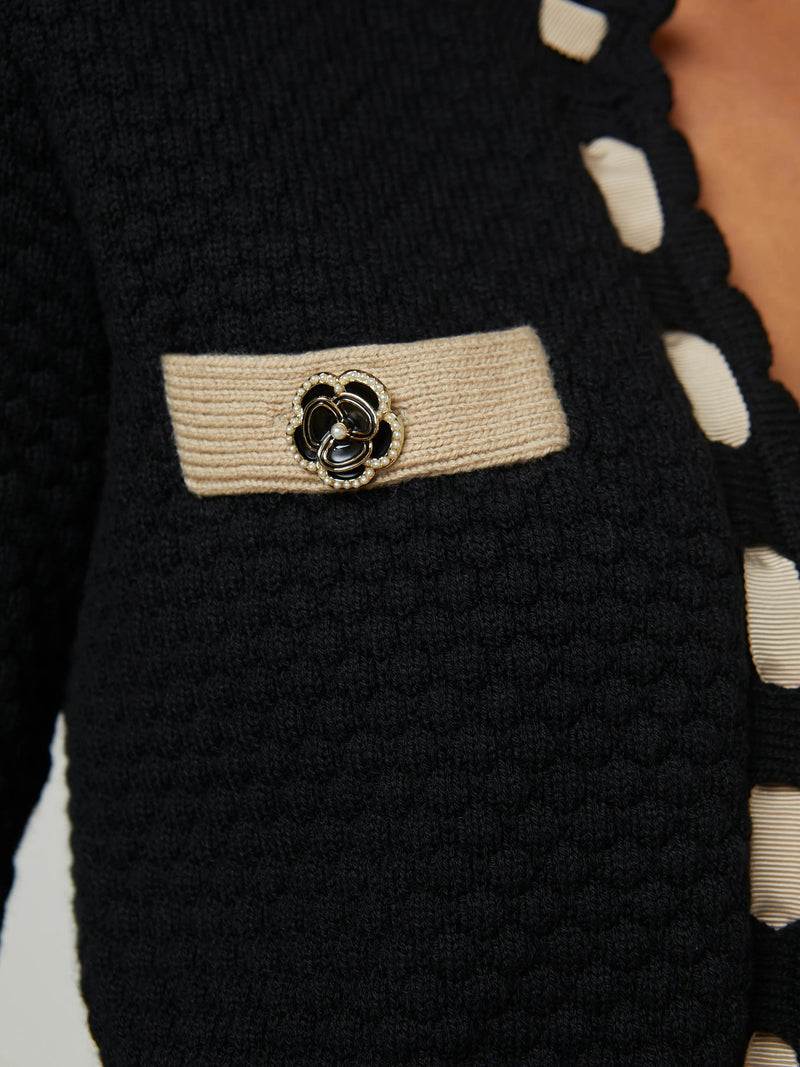 Astor Contrast Trim Cardigan-Jackets-Uniquities