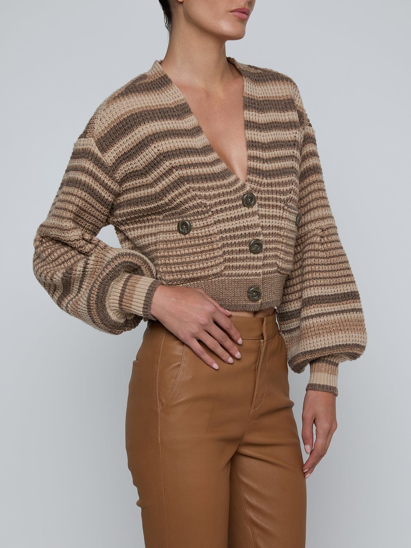 Christabel Stripe Cardi-Sweaters-Uniquities
