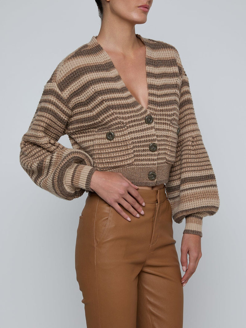 Christabel Stripe Cardi-Sweaters-Uniquities