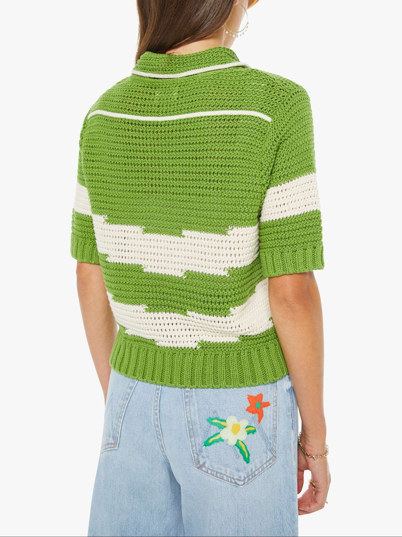 The Short Sleeve Raquette Top-Sweaters-Uniquities