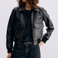 Redley Leather Bomber Jacket-Jackets-Uniquities